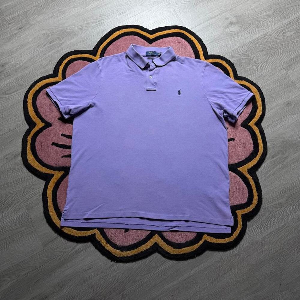 Polo Ralph Lauren Embroidered Logo Casual Classic Fit Polo Shirt Size XL Purple